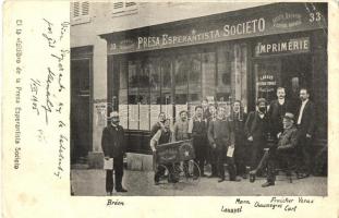1906 El la vizillibro de la Presa Esperantista Societo / Printing shop of the Esperanto Society (Rb)