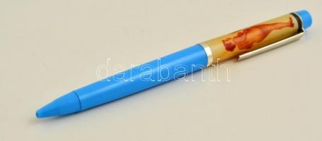 Retró vetkőzős toll, h: 13,5 cm