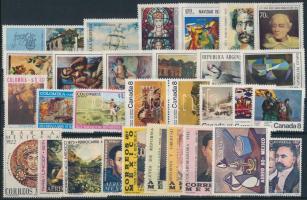 Art motive 1972-1974 4 sets + 21 diff stamps 1 pair, Művészet motívum 1972-1974 4 klf sor + 21 klf önálló érték 1 pár