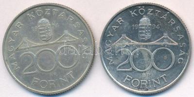 1994. 200Ft Ag "Deák" (2x) T:2,2-