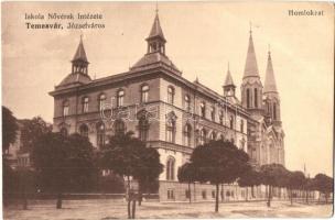 Temesvár, Timisoara; Józsefváros, Iskolanővérek Intézete, homlokzat / girls' school, nunnery (EB)