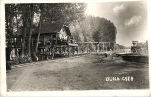 1942 Dunacséb, Celarevo; komp állomás és kikötő / ferry station and port, photo