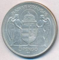 1930. 5P Ag "Horthy jobbra" T:2
Adamo P8