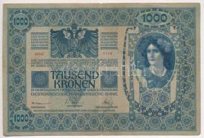 1902. 1000K (3x) mindhárom román felülbélyegzéssel T:III kis szakadás