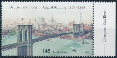 Johann August Röbling születésének 200. évfordulója ívszéli bélyeg, 200th Anniversary of Johann August Röbling margin stamp
