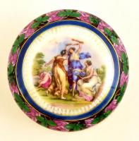 Schlagenwald bonbonier, matricás, jelzett, kopott, d:10,5 cm