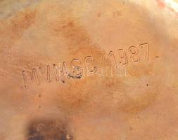 1987. "MVM SC (Magyar Villamos Művek Sport Club)" Br plakett, eredeti tokban (~88mm) T:1-