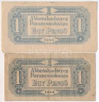 1944. 1P sorszám nélkül + 1944. 1P sorszámmal T:III,III- egyiken kis ragasztásnyom
Adamo P41A1, P41