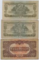 1944. 1P-100P (10x) "A Vörös Hadsereg Parancsnoksága" T:III,III-