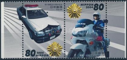 Rendőrség ívszéli bélyegpár, Police margin stamp pair