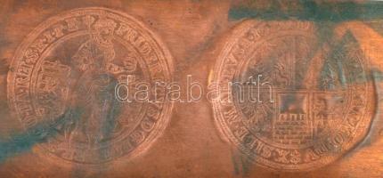 Ritka pénzek modern lecsapatai, hat darab fémlemezen