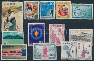 1955-1958 13 klf bélyeg, közte egy pár, 1955-1958 13 diff stamps, including a pair