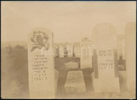 1911 Zsidó temető, korabeli fotó, 8x11,5 cm