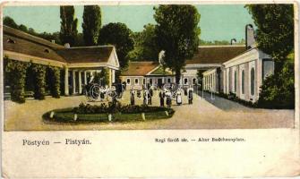 Pöstyén, Pistany, Piestany; Régi fürdő tér, infanterista / Alter Badehausplatz / old spa (EK)