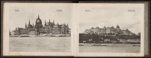 1915 Budapest leporelló album 35 db képpel, jó állapotban, 14x18,5 cm