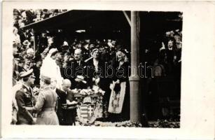 1940 Kolozsvár, Cluj; bevonulás, Horthy Miklós, Purgly Magdolna / entry of the Hungarian troops, photo