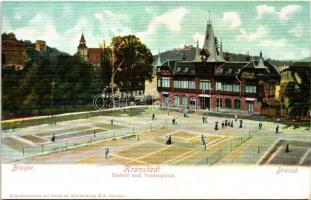 Brassó, Kronstadt, Brasov; Eislauf und Tennisplatz / Korcsolya és tenisz pálya / ice skating rink and tennis court