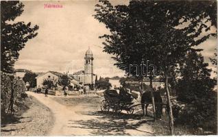 Nabrezina, Nabresina; street view with church