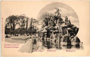 Budapest XIV. Városliget, Fontaine csoport. Divald Károly 366.