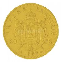 Franciaország / Második Császárság 1868A 20Fr Au "III. Napóleon" (6,41g/0.900) T:2,2-
Fra...