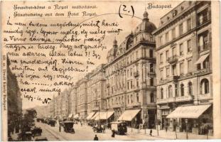 Budapest VI. Erzsébet körút, Royal szálloda, villamosok,
