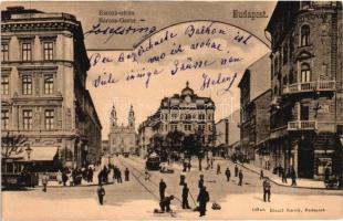 Budapest VIII. Baross utca, villamosok. Divald Károly 142.