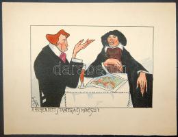 Cserghő Zoltán Illusztráció (tempera, papír) szignóval 32x24cm