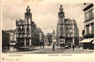 Budapest V. Klotild paloták, háttérben az épülő Erzsébet híddal