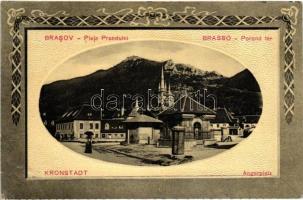 Brassó, Kronstadt, Brasov; Porond tér / Piata Prundulni / Angerplatz / square, Art Nouveau (EK)