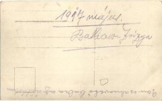 1917 9 cm-es aknavető balra az állásban / WWI K.u.K. military, 9 cm cannon, photo (EB)