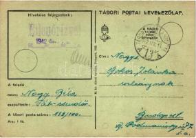 1942 Harcunk a magyar jövendőért, Tábori Posta Levelezőlap. M. kir. haditudósító osztag kiadása / WW...