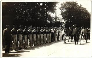 1934 Budapest, Tornaverseny, a magyar válogatott / Hungarian national team at the Athletic Meet, photo