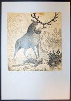 Hatos Sándor (1868-1907) Politikai karikatúra (tus, papír) szignóval 23x25cm