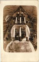SMS Szent István K.u.K. haditengerészet Tegetthoff-osztályú csatahajója eleje ágyukkal. G. Costalunga / K.u.K. Kriegsmarine, warship, photo