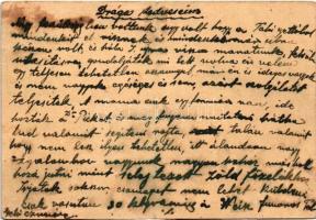 1944 A tabi zsidó templom udvarán felállított gettóból feladott levelezőlap / Letter from the ghetto...