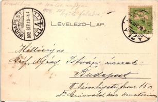 1802-1902 Kossuth Lajos születésének 100. évfordulója, emléklap, Blaha Lujza, Honvéd-szobor. Rákos m...