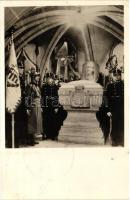 1938 Kassa, Kosice; Rákóczi fejedelem sírja / tomb, Foto Ginzery S."vissza" So. Stpl