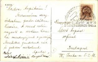 1938 Kassa, Kosice; visszatért, városháza, színház, felsőbíróság, II. Rákóczi Ferenc / town hall, th...