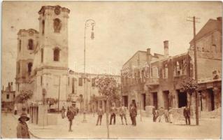 Gyöngyös, az 1917. évi nagy tűzvész utáni utcakép. photo