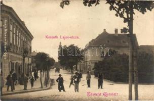 Győr, Kossuth Lajos utca, vaskereskedés, üzletek. Nitsmann József kiadása (EB)