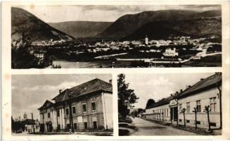 Pelsőc, Pelsücz, Plesivec; Látkép, községháza, hadikórház, gyógyintézet / general view, town hall, military hospital, spa