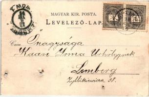 1898 Nagykanizsa, Felső templom, Kegyesrendi Főgimnázium. Fischel Fülöp kiadása, gránátrepesz által ...