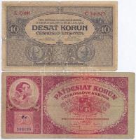 Csehszlovákia 1919. 10K + 1929. 50K T:III-,IV Czechoslovakia 1919. 10 Korun + 1929. 50 Korun C:VG,G