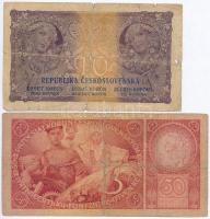 Csehszlovákia 1919. 10K + 1929. 50K T:III-,IV
Czechoslovakia 1919. 10 Korun + 1929. 50 Korun C:VG,G