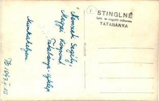 1947 Tatabánya, Újtelep, Nemzeti Segély megyei központ. Stinglné photo (EK)