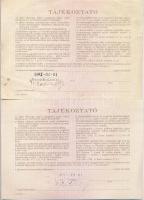 Budapest 1991. "Országos Kárrendezési és Kárpótlási Hivatal" kárpótlási jegye 1000Ft-ról (...