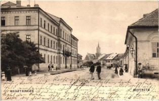 Beszterce, Bistritz, Bistrita; utcakép. F. Stolzenberg kiadása / street view (EK)