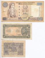 Vegyes: Ciprus 2001. 1Ł + Jugoszlávia 1944. 10D + Románia 1920. 1L T:III Mixed: Cyprus 2001. 1 Pound + Yugoslavia 1944. 10 Dinara + Romania 1920. 1 Leu C:F