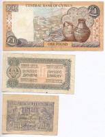 Vegyes: Ciprus 2001. 1Ł + Jugoszlávia 1944. 10D + Románia 1920. 1L T:III
Mixed: Cyprus 2001. 1 Poun...