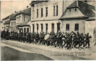 1916 Brassó, Kronstadt, Brasov; Brassó felszabadítása, a németek bevonulása, katonai zenekar / Die Befreiung Kronstadts, Einzug der Deutschen / entry of the German troops, military music band